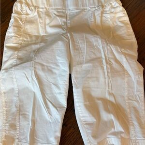CJ Banks Women's White Capris